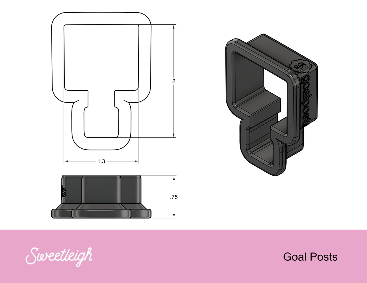 Goalpost Cookie Cutter