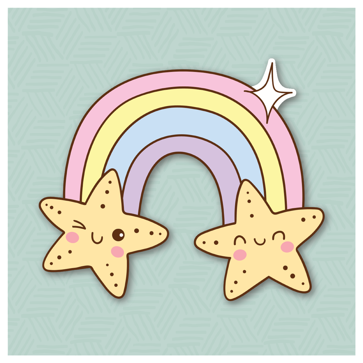 Starfish Rainbow Cookie Cutter