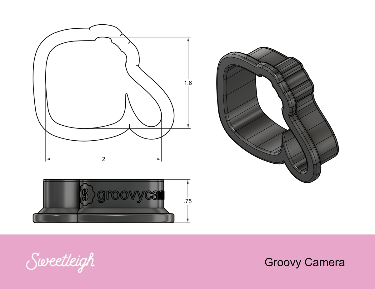 Groovy Camera Cookie Cutter