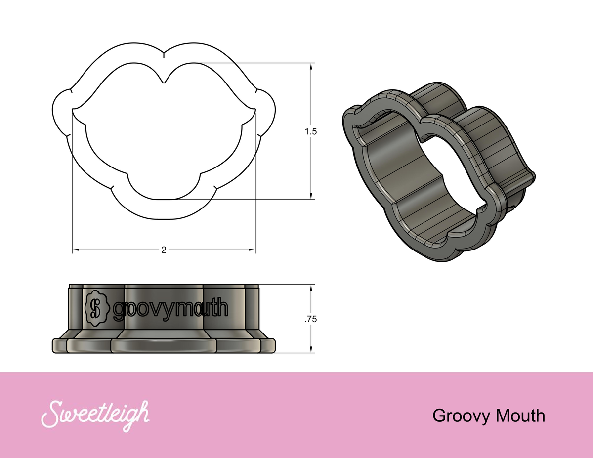 Groovy Mouth Cookie Cutter