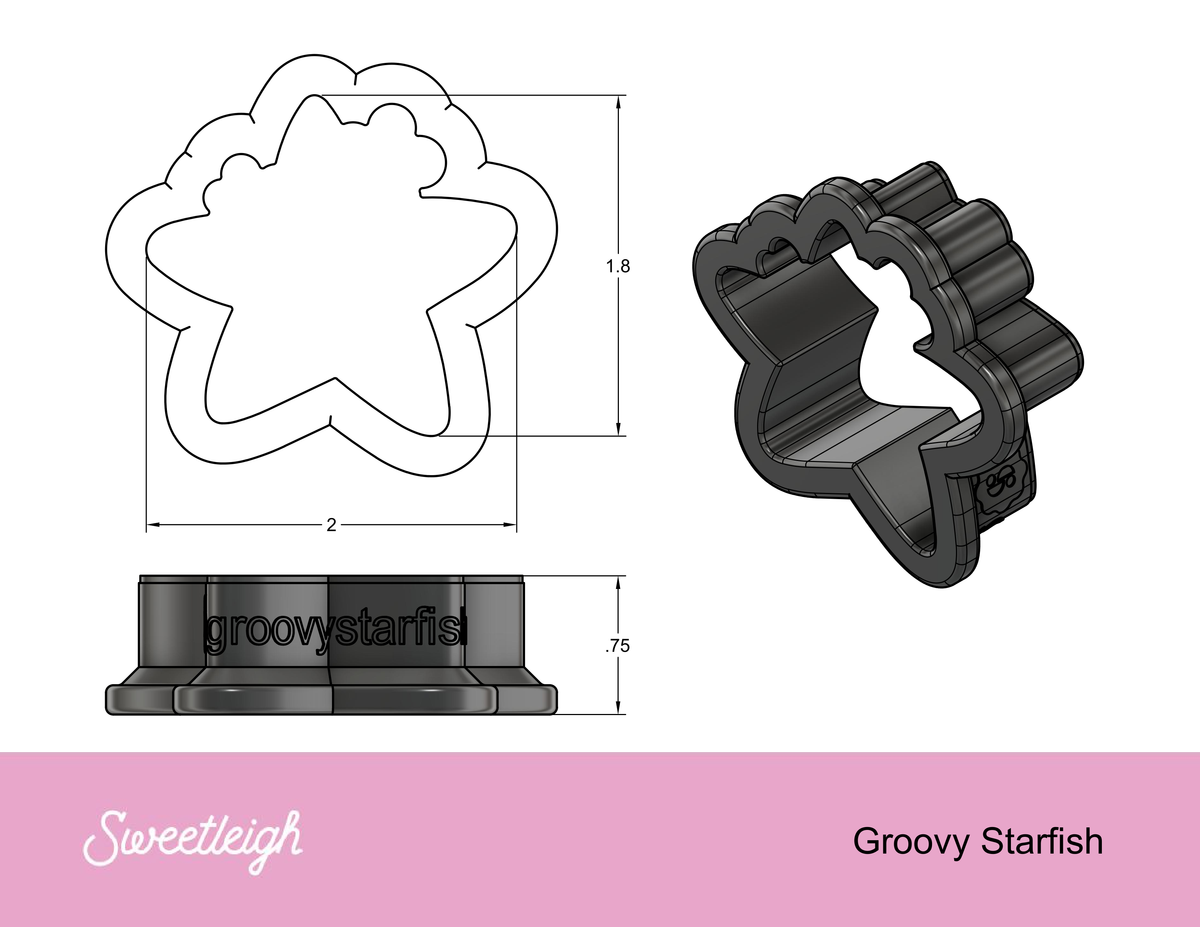 Groovy Starfish Cookie Cutter