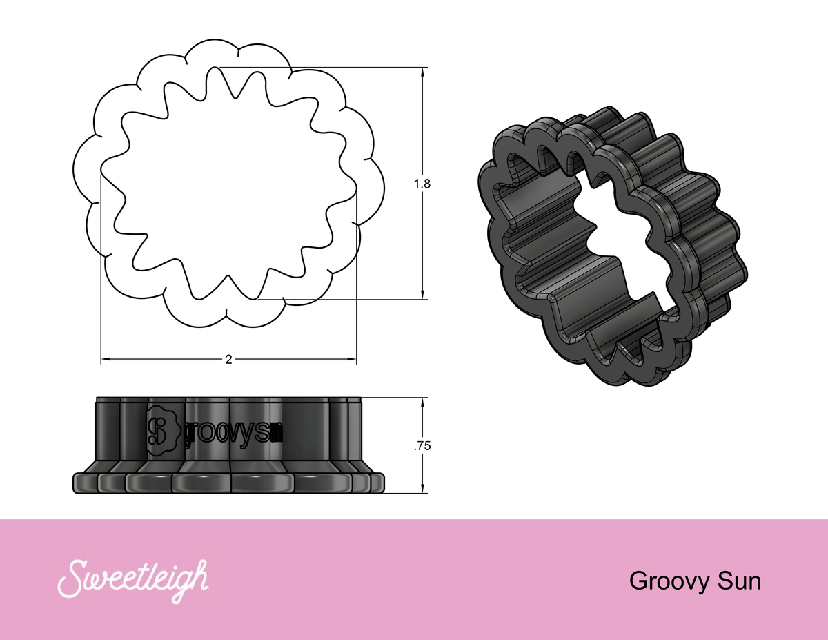 Groovy Sun Cookie Cutter