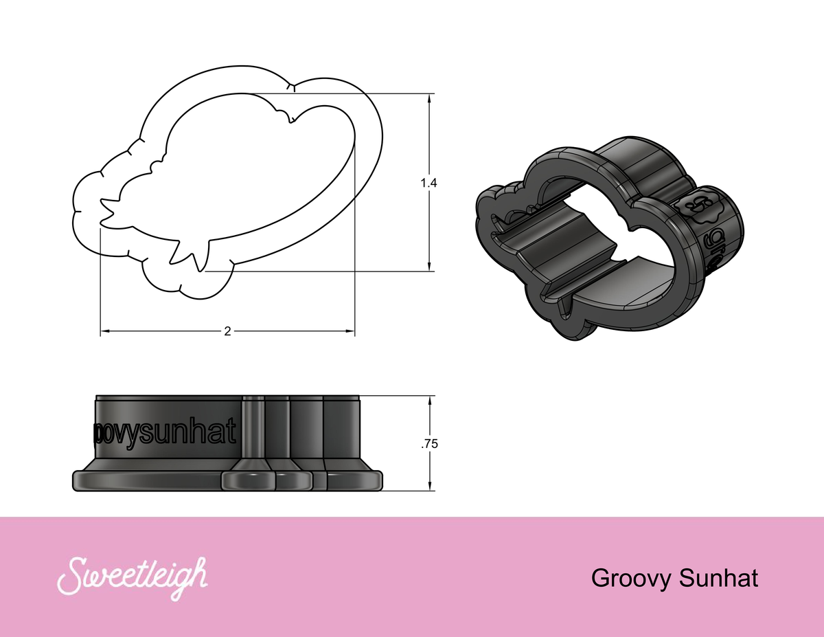 Groovy Sun Hat Cookie Cutter