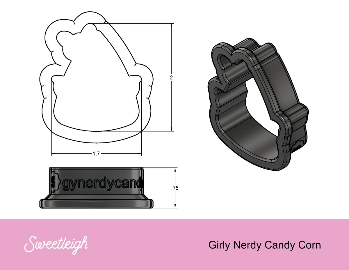 Girly Nerdy Candy Corn Cookie