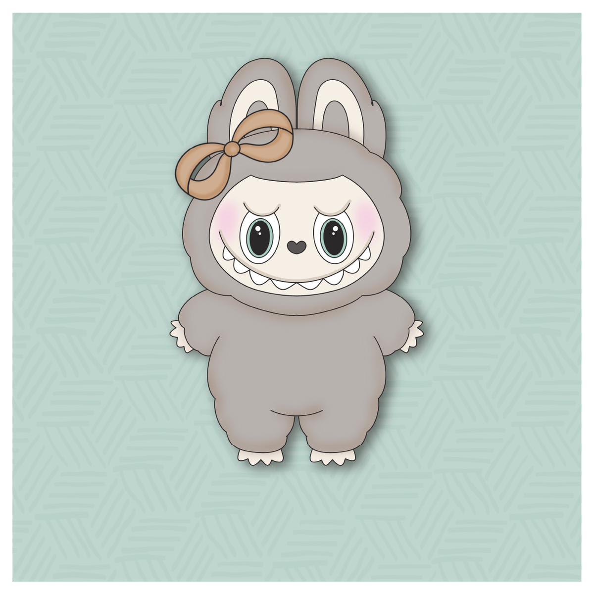 Chubby Girly Labubu Cookie Cutter