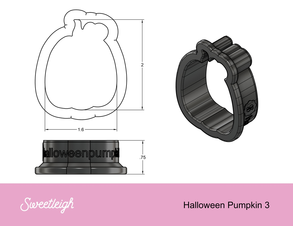 Halloween Pumpkin 3 Cookie Cutter