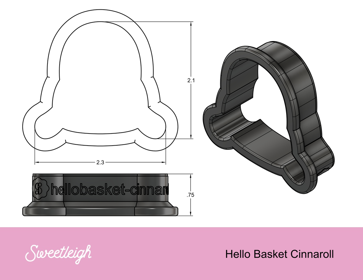 Hello Easter Cinnamaroll Basket Cookie Cutter