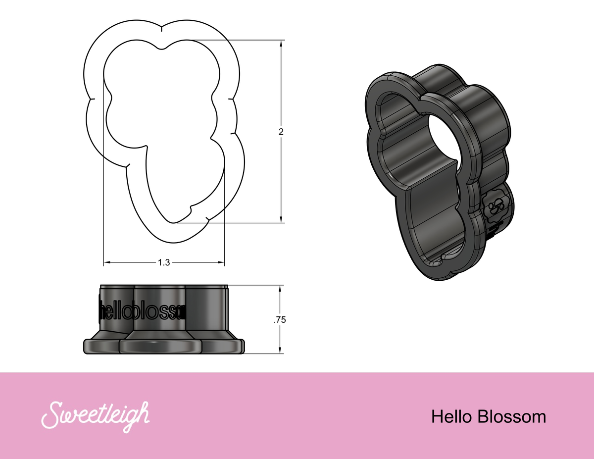 Hello Blossom Cookie Cutter