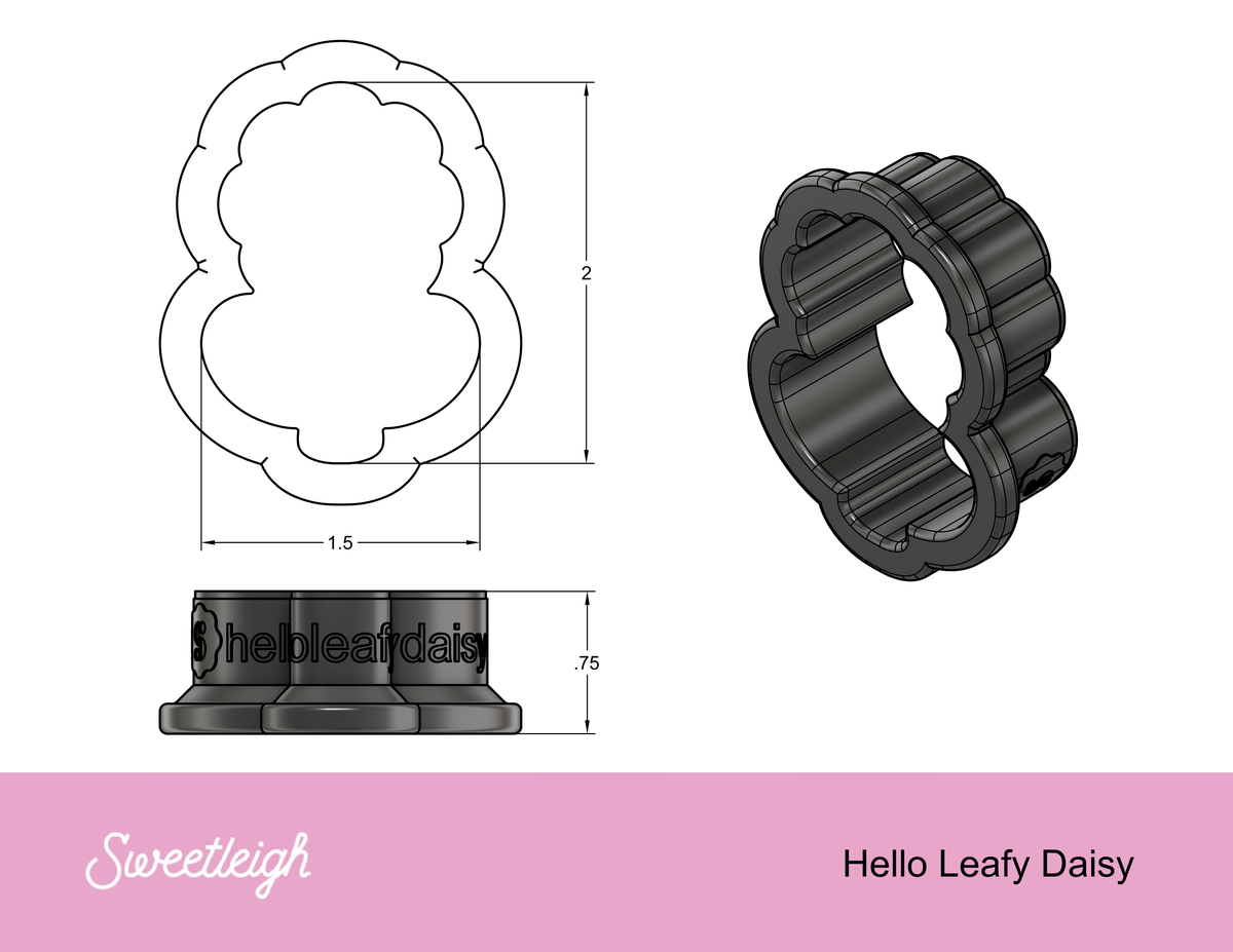 Hello Leafy Daisy Cookie Cutter