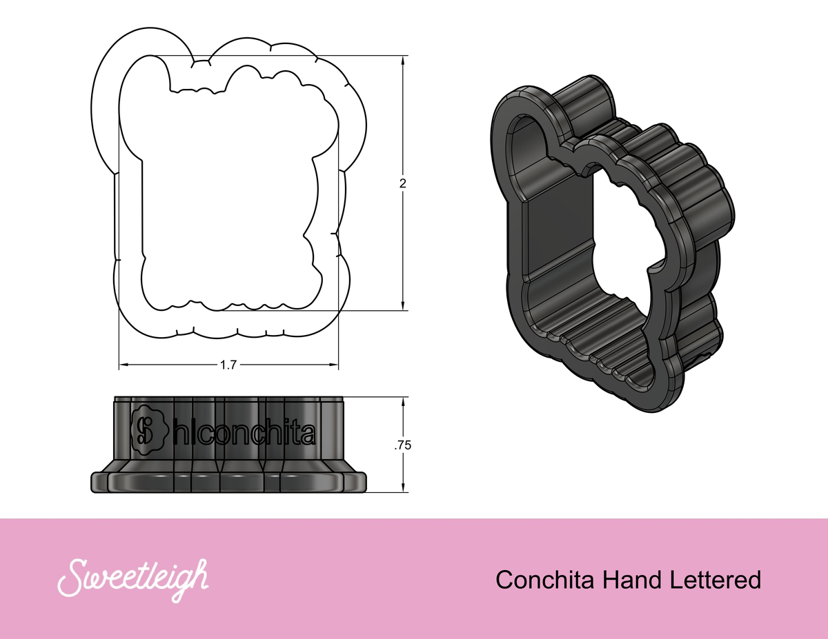 &quot;Conchita It&#39;s Cold Outside&quot; Hand Lettered Cookie Cutter