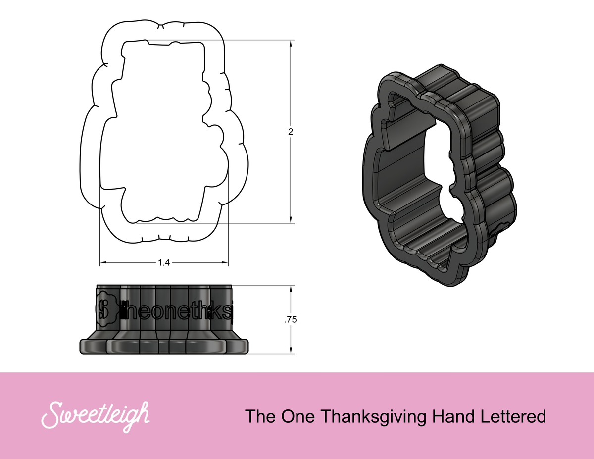 The One Where It&#39;s Friendsgiving Hand Lettered Cookie Cutter