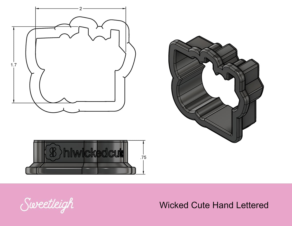 Wicked Cute Hand Lettered Cookie Cutter