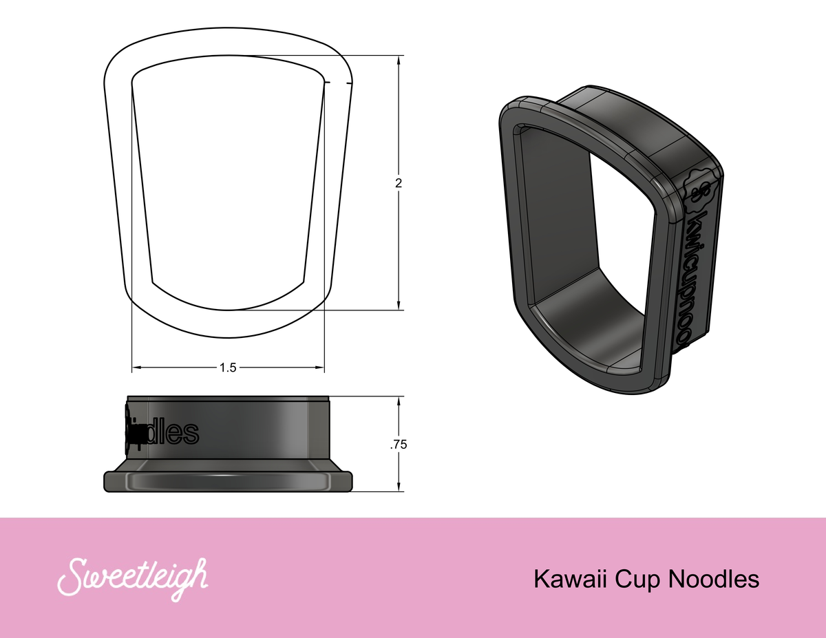 Kawaii Cup Noodle Cookie Cutter