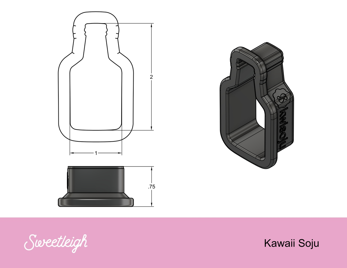 Kawaii Soju Cookie Cutter