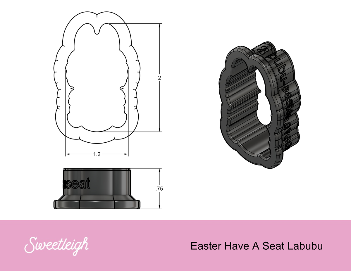 Easter Have A Seat Labubu Cookie Cutter