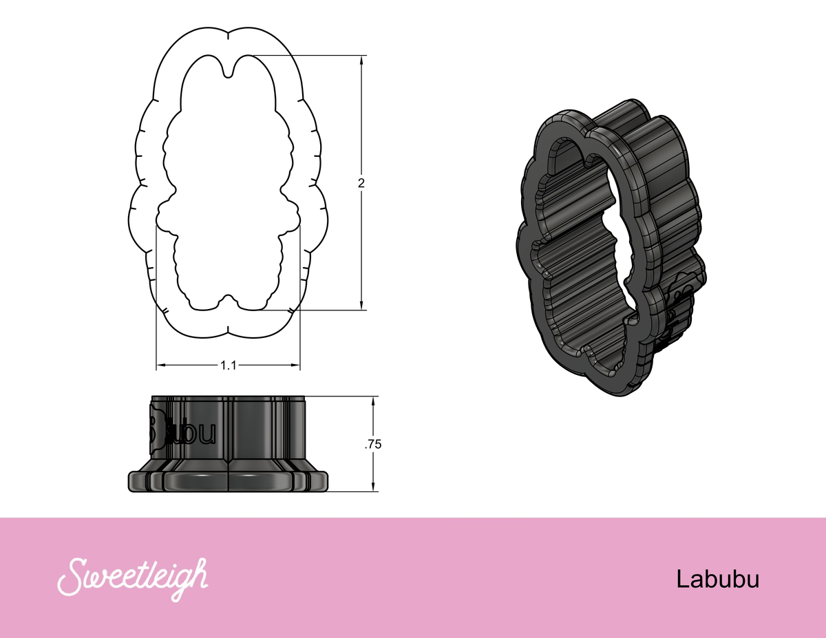 Labubu Cookie Cutter