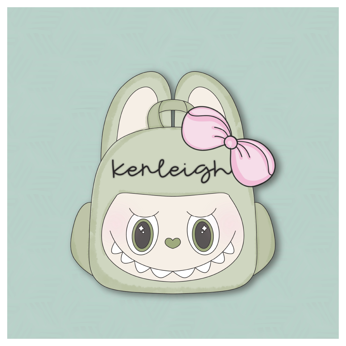 Girly Labubu Backpack Cookie Cutter