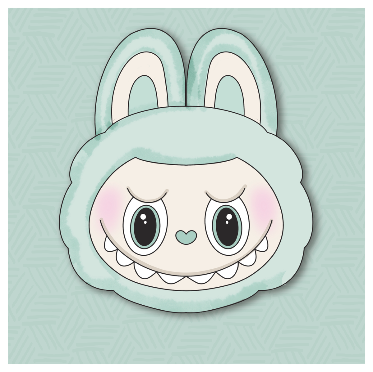 Kawaii Labubu Face Cookie Cutter