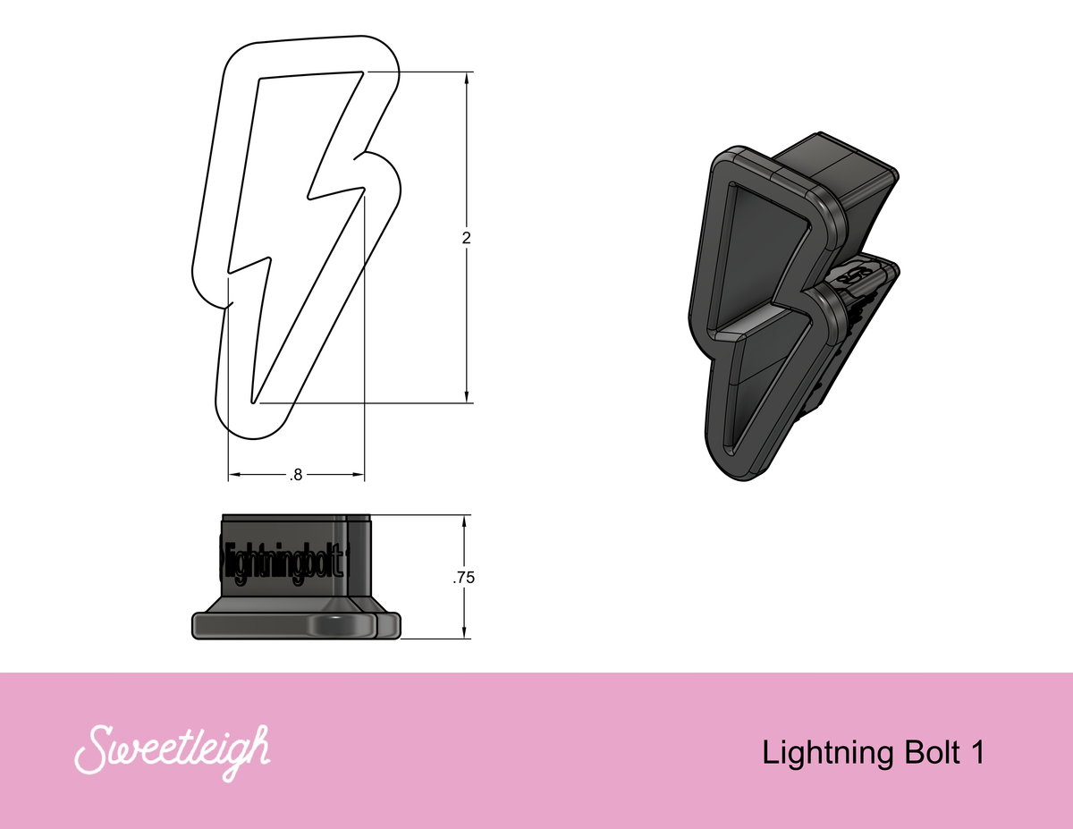 Lightning Bolt 1 Cookie Cutter