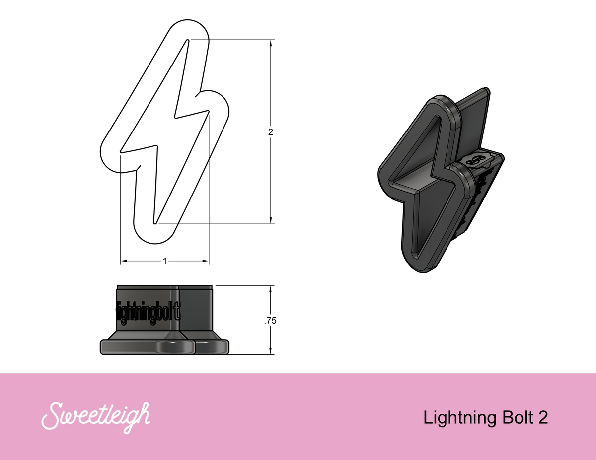 Lightning Bolt 2 Cookie Cutter