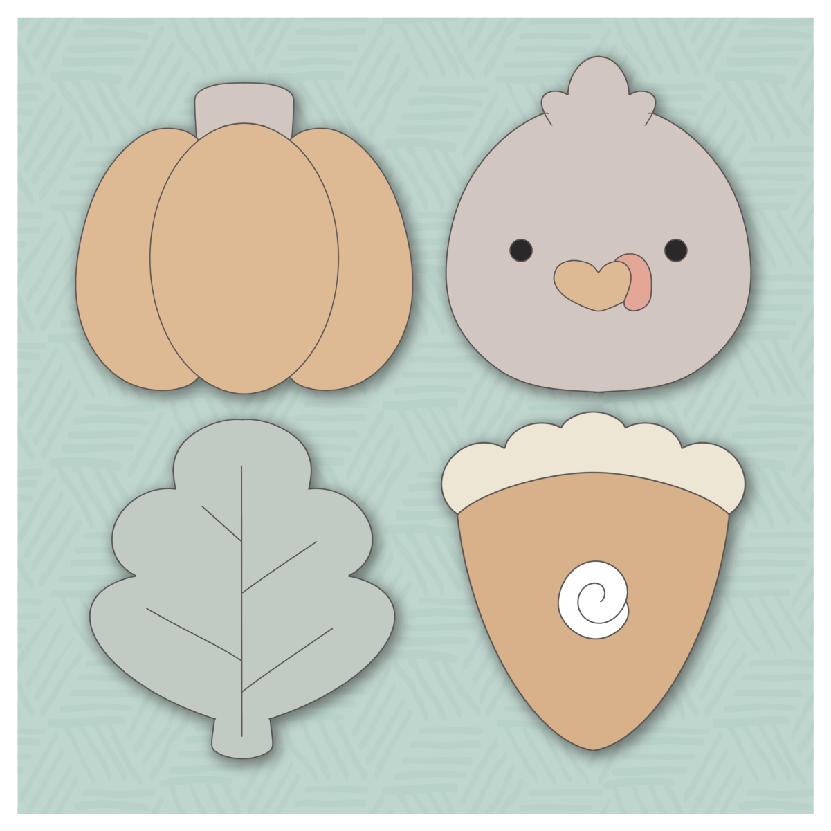 Thanksgiving Cookie Cutter Set 1 - Sweetleigh