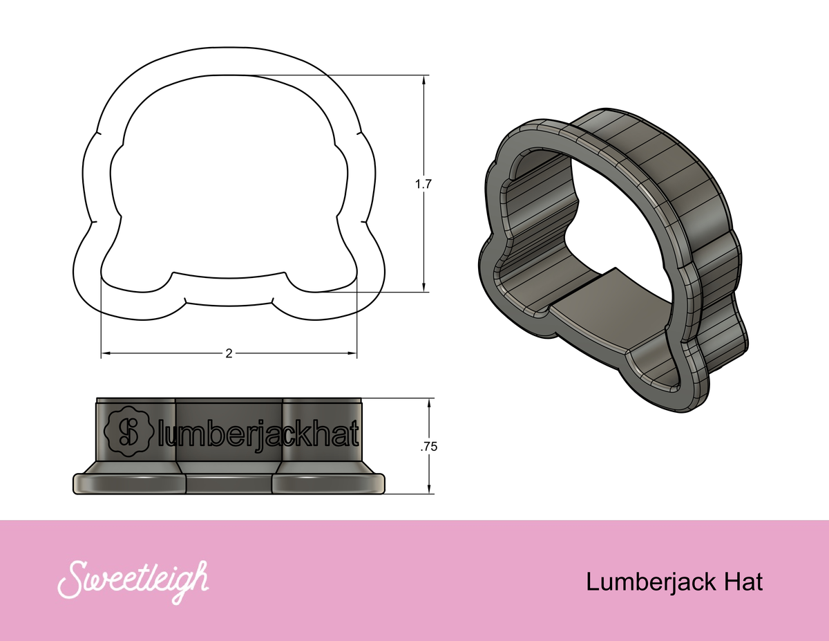 Lumberjack Hat Cookie Cutter