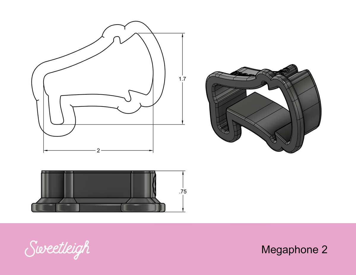 Megaphone 2 Cookie Cutter