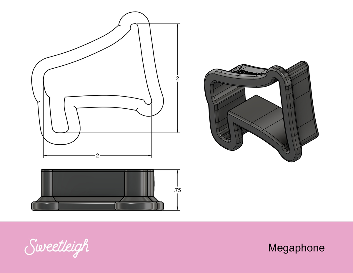 Megaphone Cookie Cutter