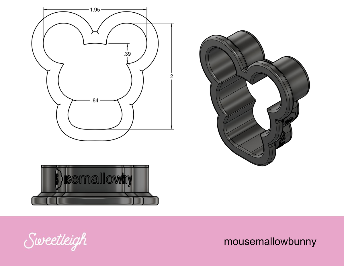 Mouse Mallow Bunny Cookie Cutter