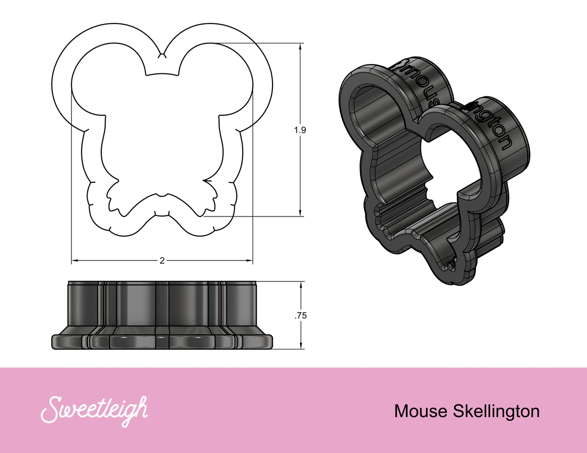 Mouse Skellington Cookie Cutter