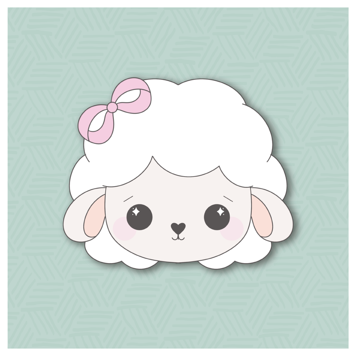 Girly Lamb Face 2024 Cookie Cutter