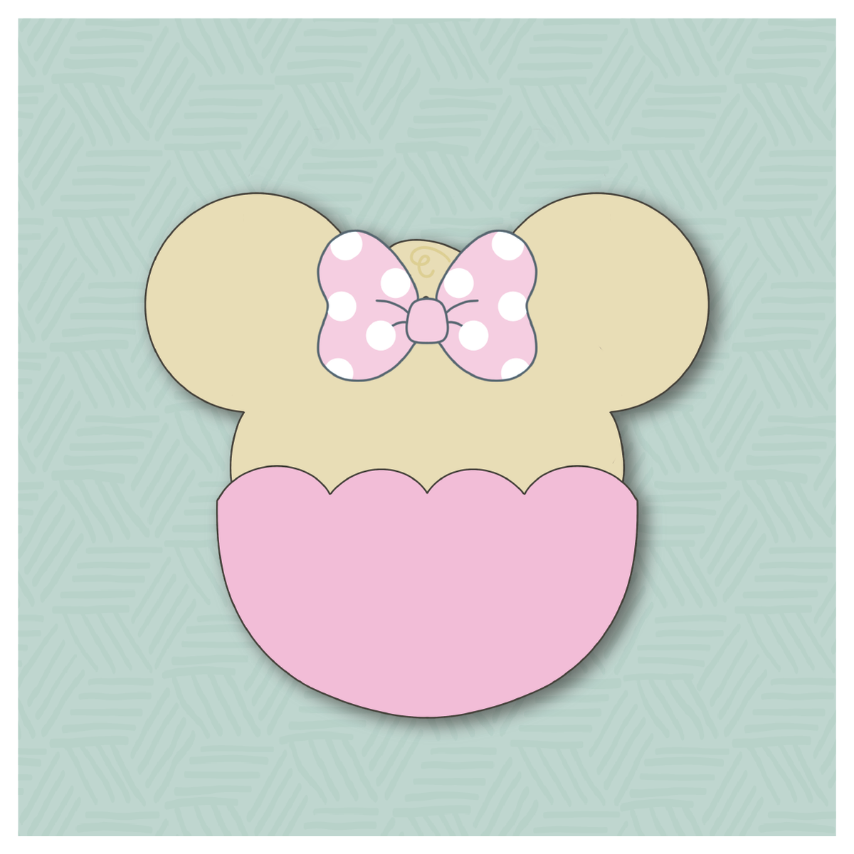 Girly Mouse Chick in Egg Cookie Cutter