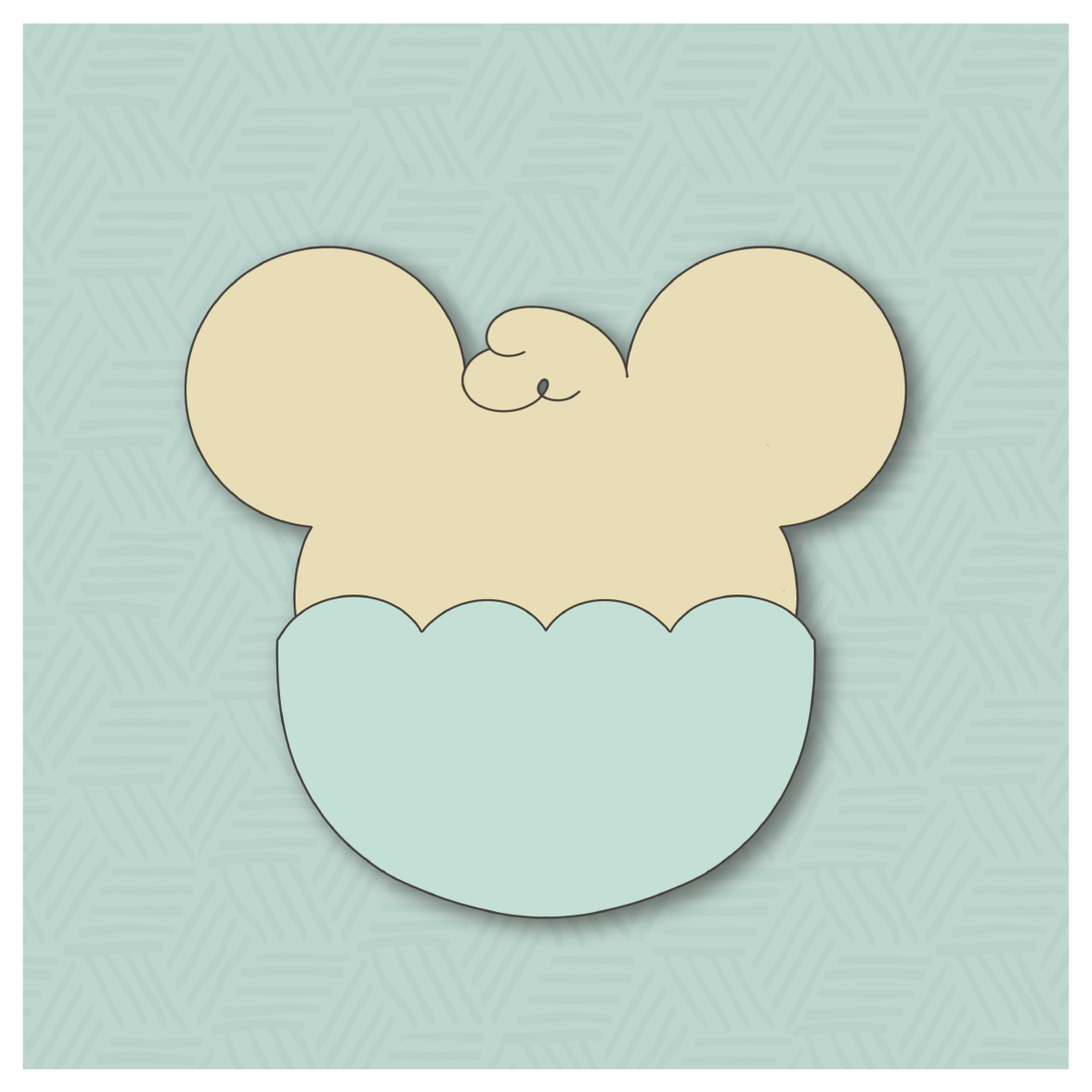 Mouse Chick in Egg Cookie Cutter