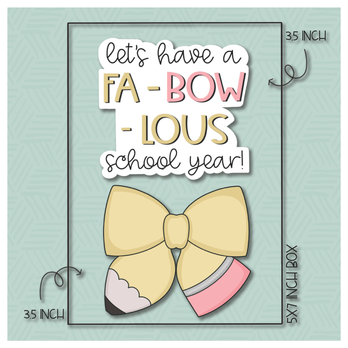 Let&#39;s Have a Fa-BOW-lous School Year Hand Lettered Cookie Cutter Set