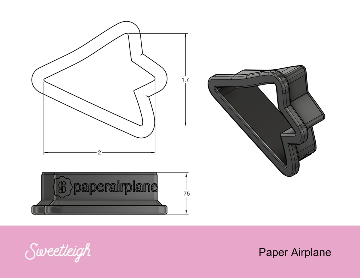 Paper Airplane Cookie Cutter