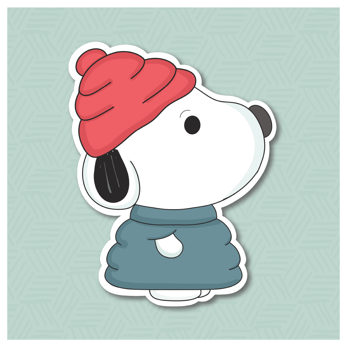 Snoopy in Puffer Coat Cookie Cutter