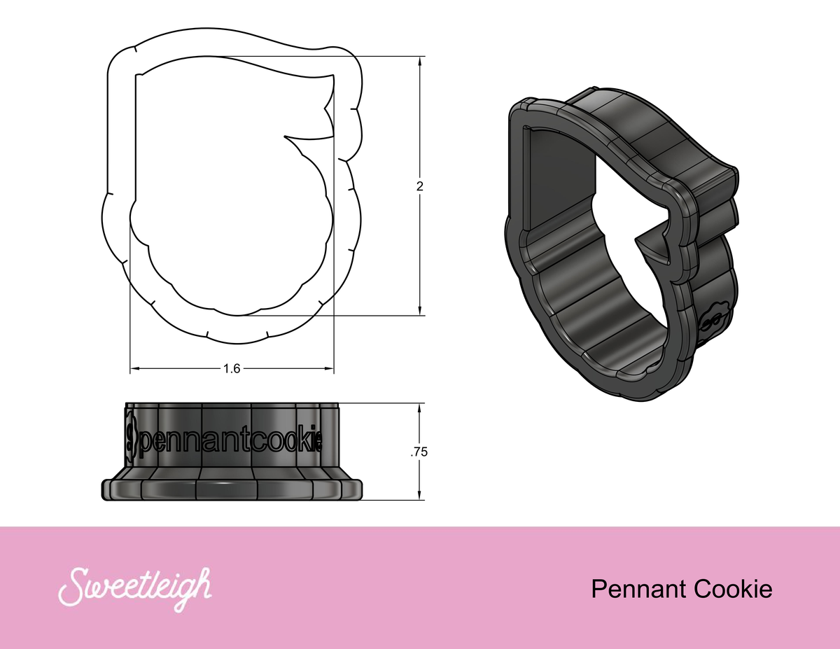 Pennant Cookie Cookie Cutter