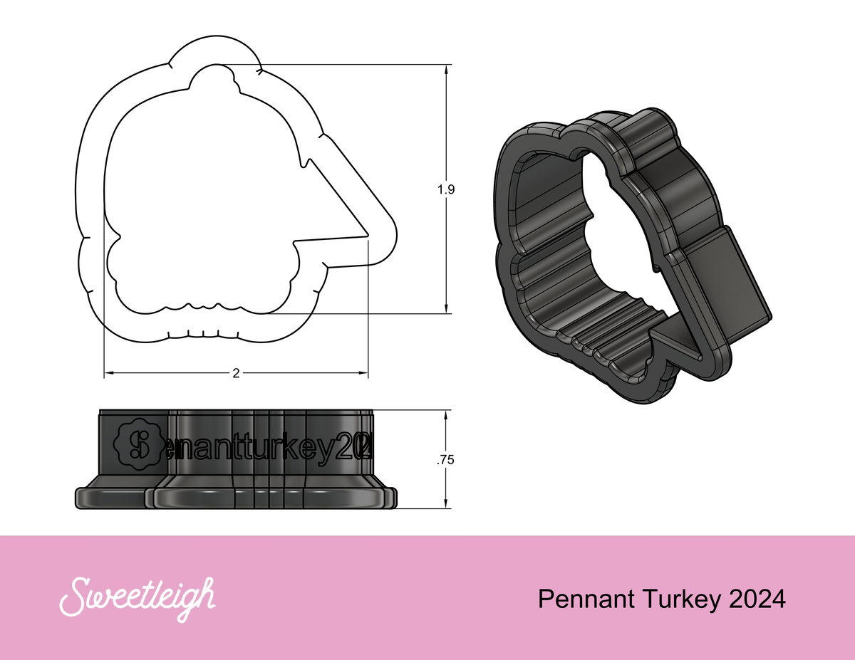 Pennant Turkey 2024 Cookie Cutter