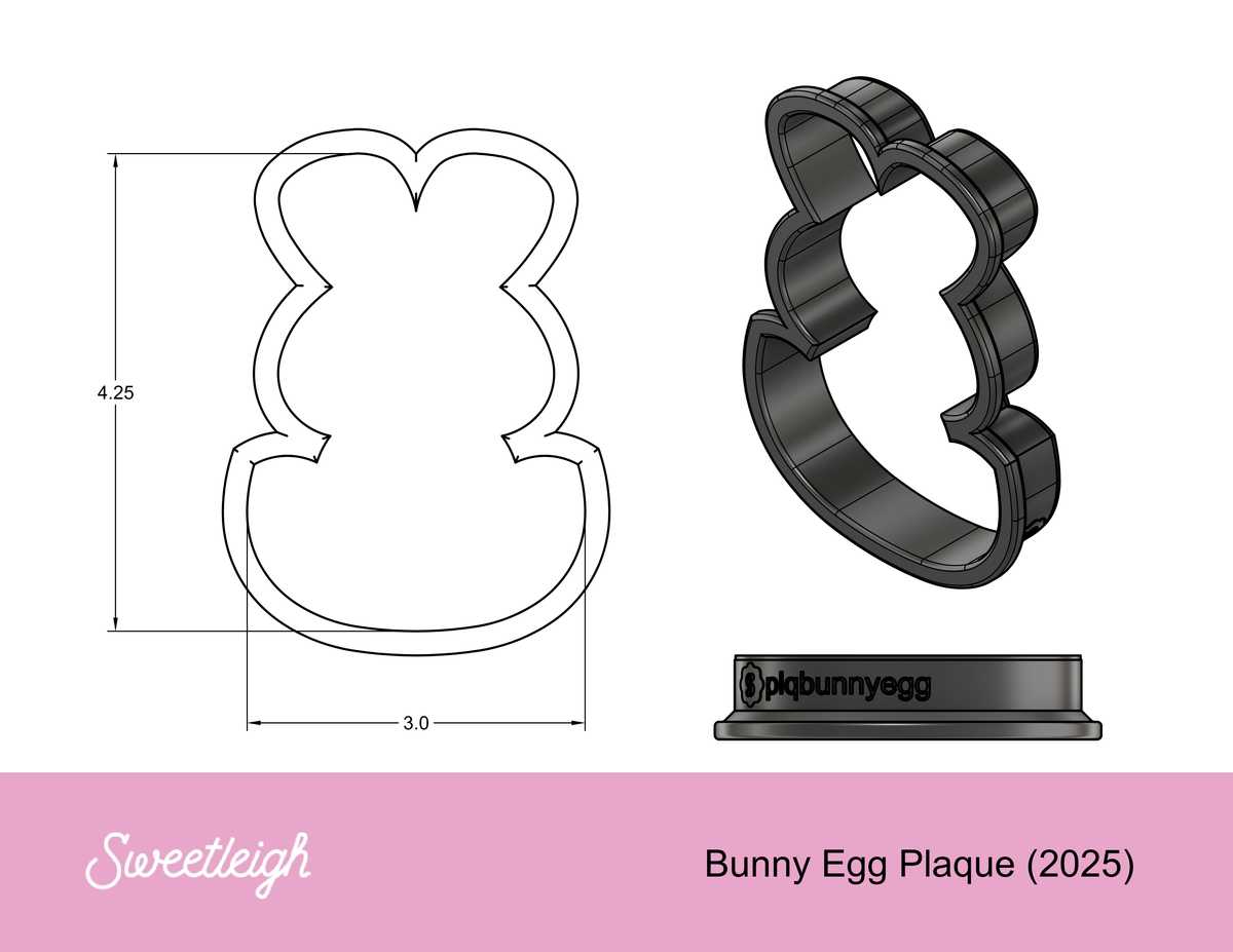 Bunny Egg Plaque Cookie Cutter