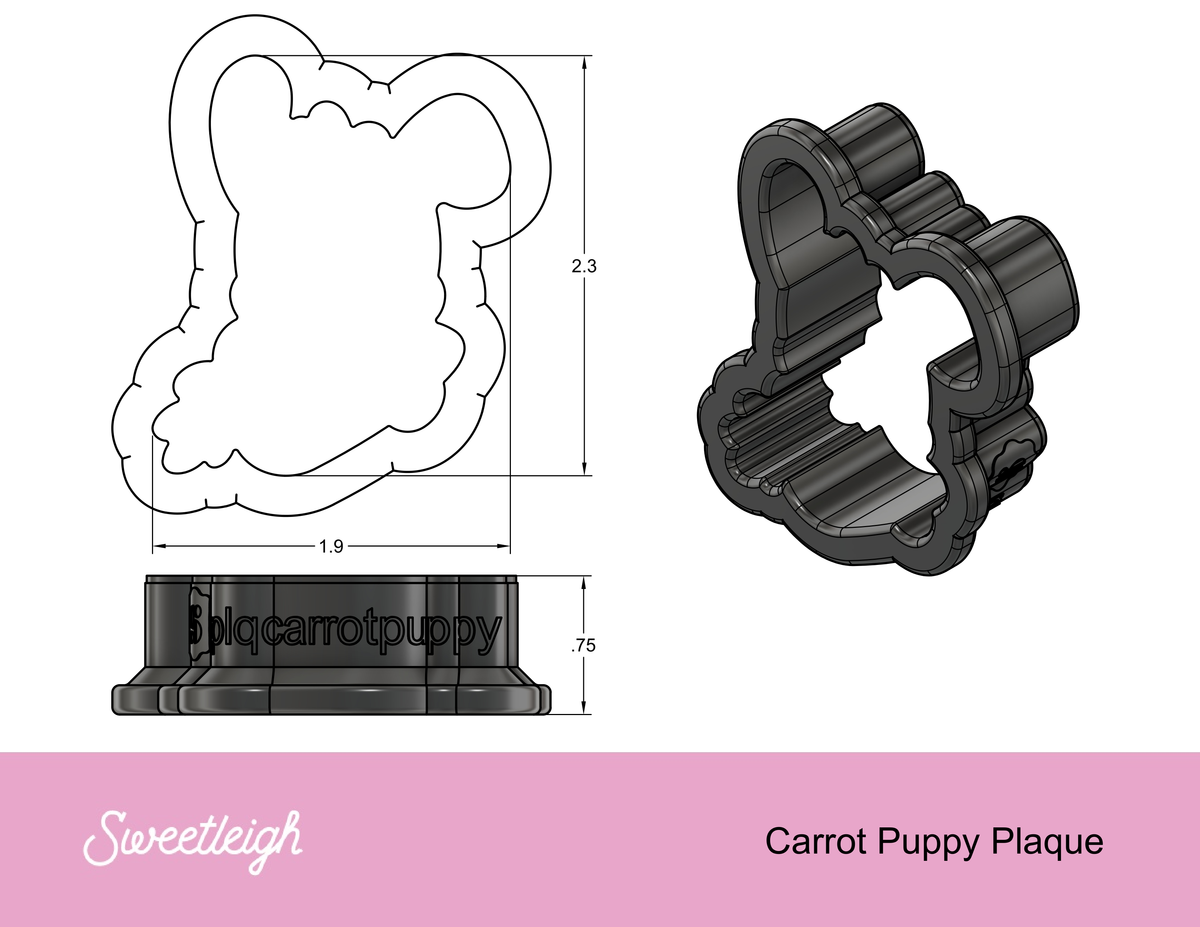 Hello Easter Pochacco with Carrot Plaque Cookie Cutter