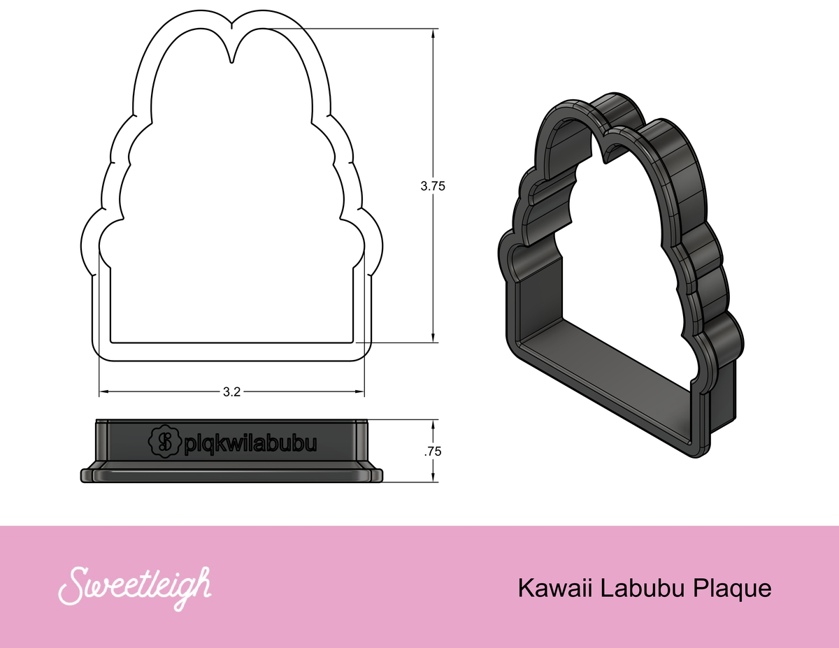 Kawaii Labubu Plaque Cookie Cutter