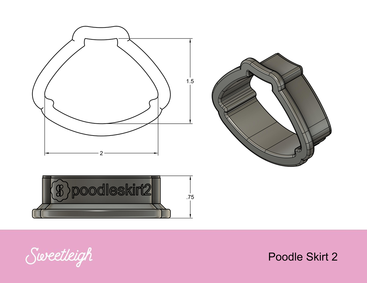 Poodle Skirt 2 Cookie Cutter