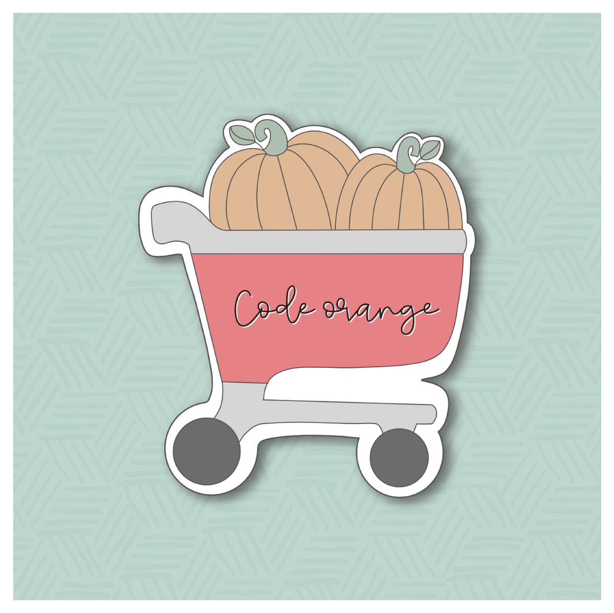 Pumpkin Shopping Cart Cookie Cutter