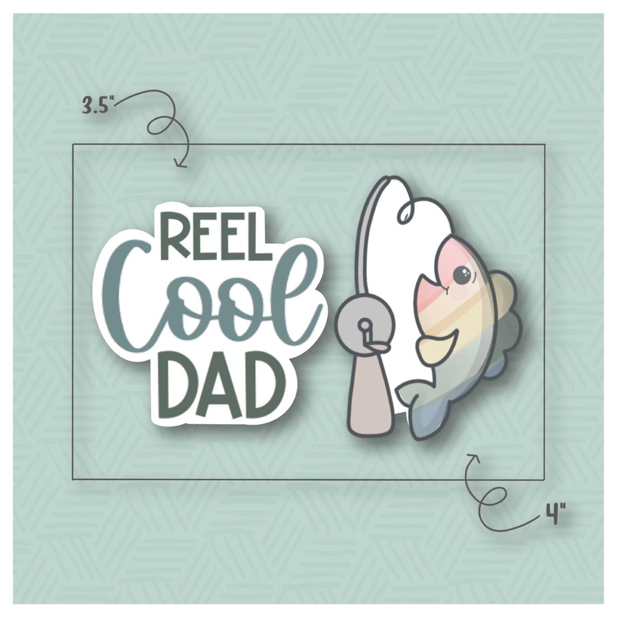 Reel Cool Dad 2 Piece Cookie Cutter Set
