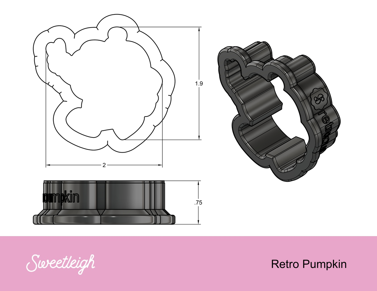 Retro Pumpkin Cookie Cutter