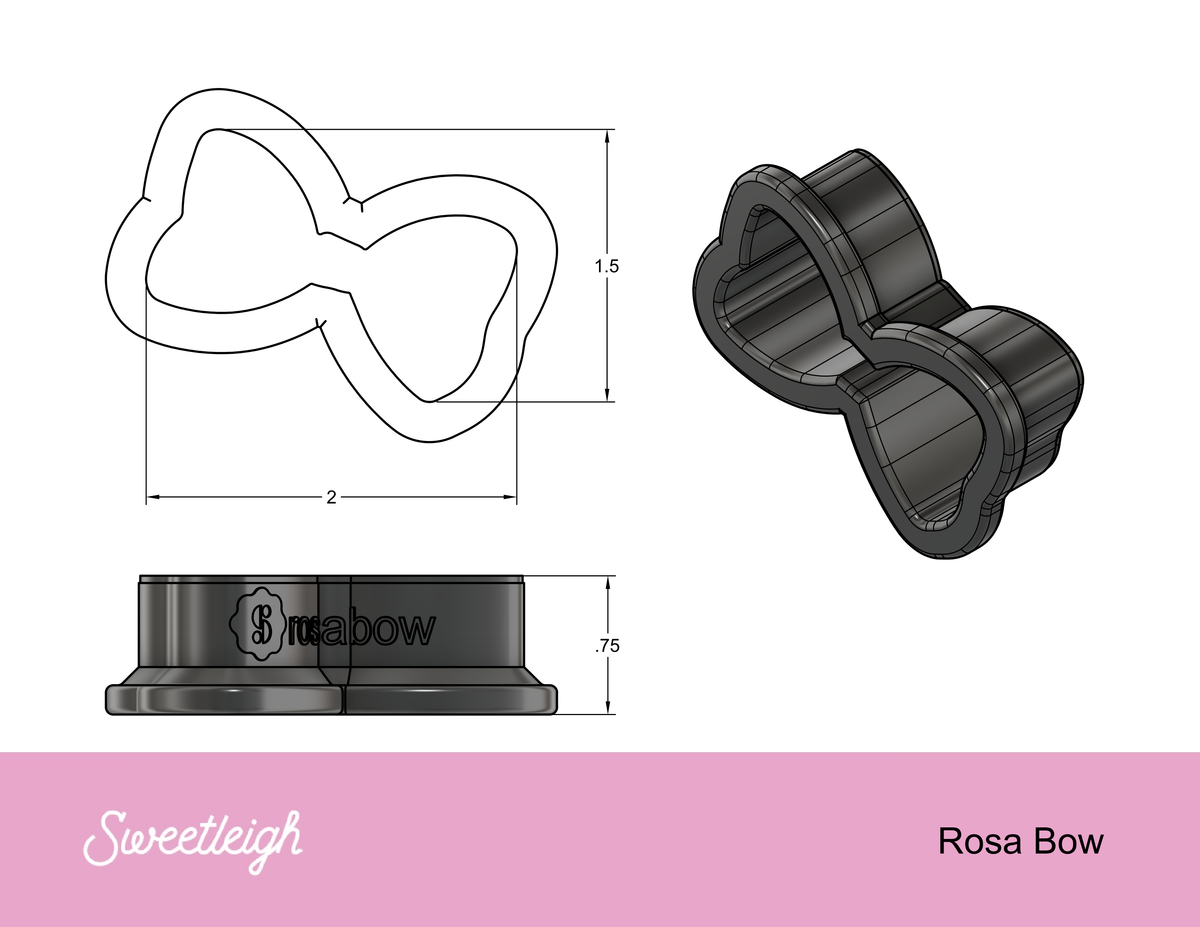 Rosa Bow Cookie Cutter