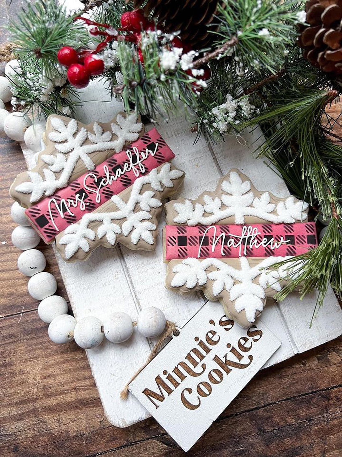 Rustic Snowflake Plaque Cookie Cutter by MinnieCakes
