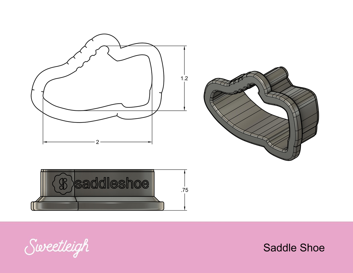 Saddle Shoe Cookie Cutter