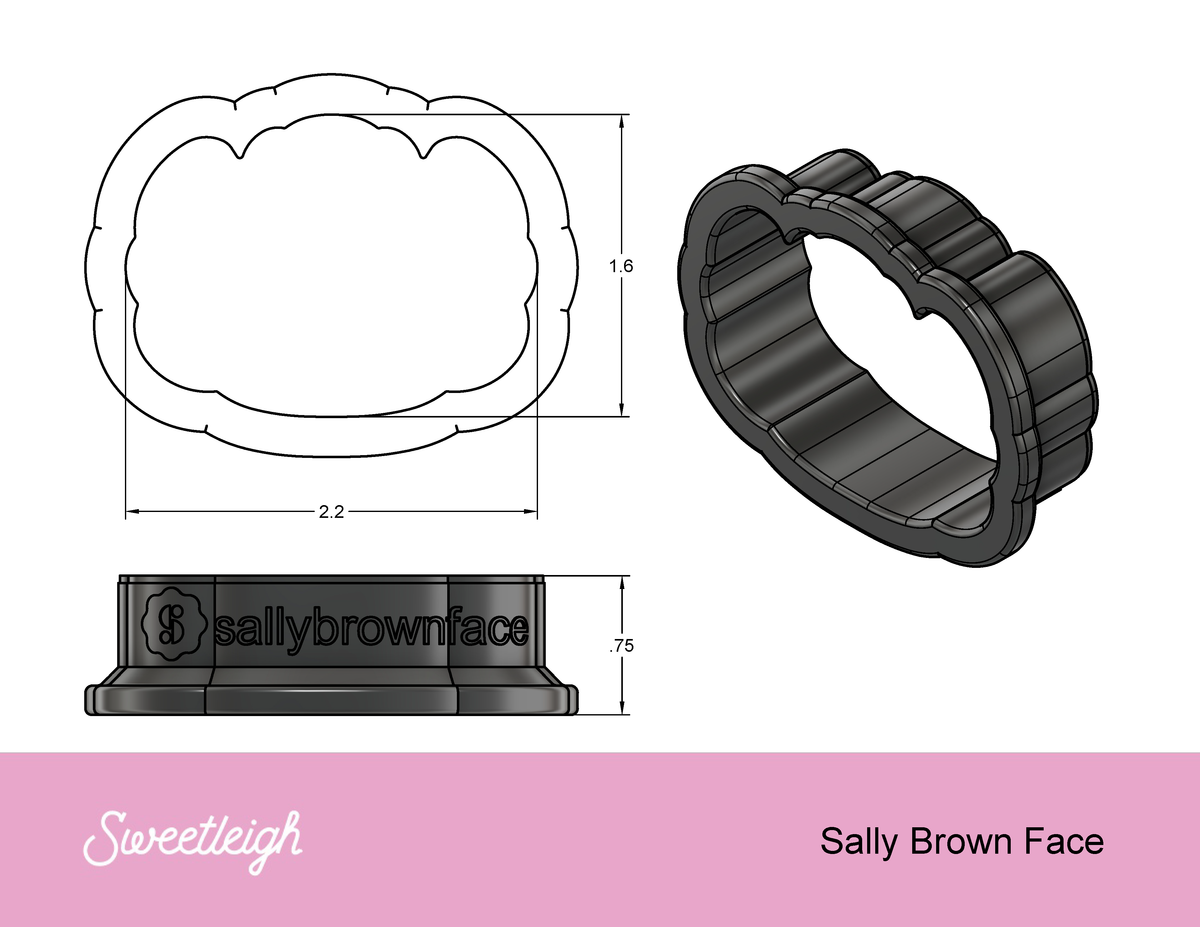 Sally Brown Face Cookie Cutter