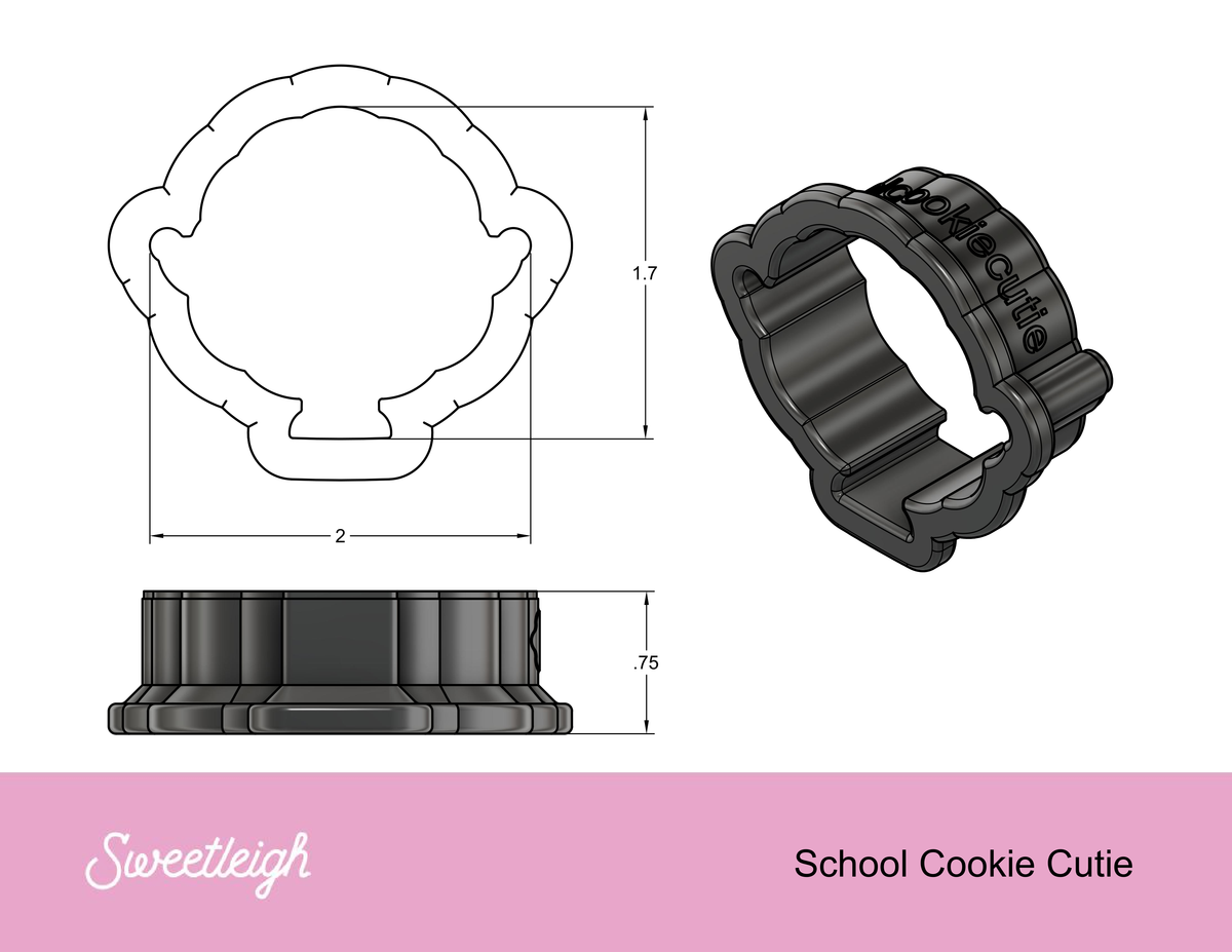 School Cookie Cutie Cookie Cutter